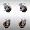 Service Caster 4 Inch SS High Temp Glass Filled Nylon Swivel Bolt Hole Caster Set with 2 Brakes SCC-SSBH20S414-GFNSHT-2-TLB-2 - alternate 1